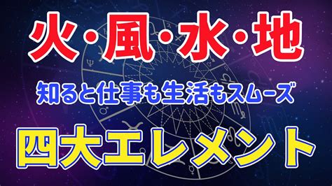 風水火土|星座エレメント「火・地・風・水」とは？エレメント。